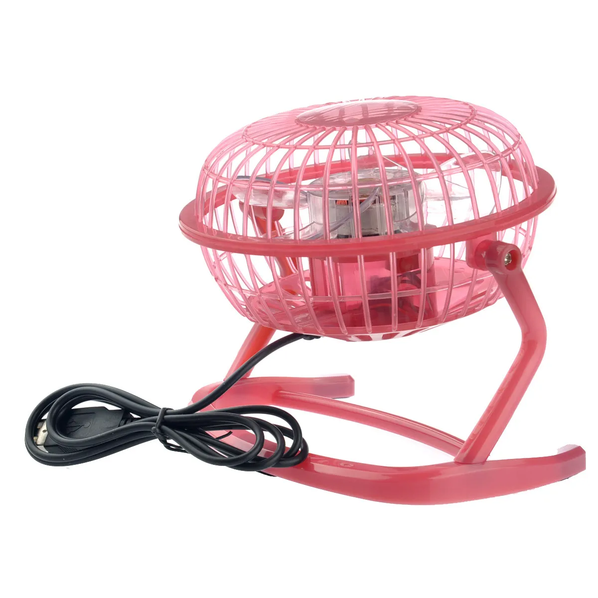 

Mini USB Port Fan Pink Ultra-Quiet Brushless Degree Adjustable Durable Hard Plastic USB Power for Desktop Computer Dc
