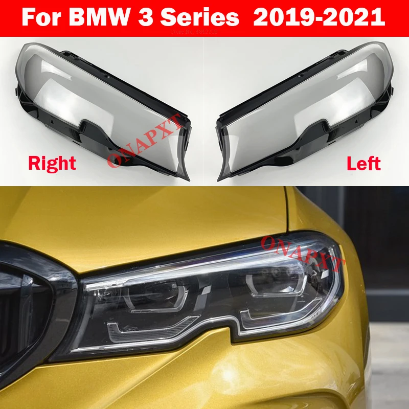 

Auto Light Caps For BMW 3 Series G20 2019-2021 320i 325i 330i Car Lampshade Lamp Shade Front Headlight Cover Glass Lens Shell