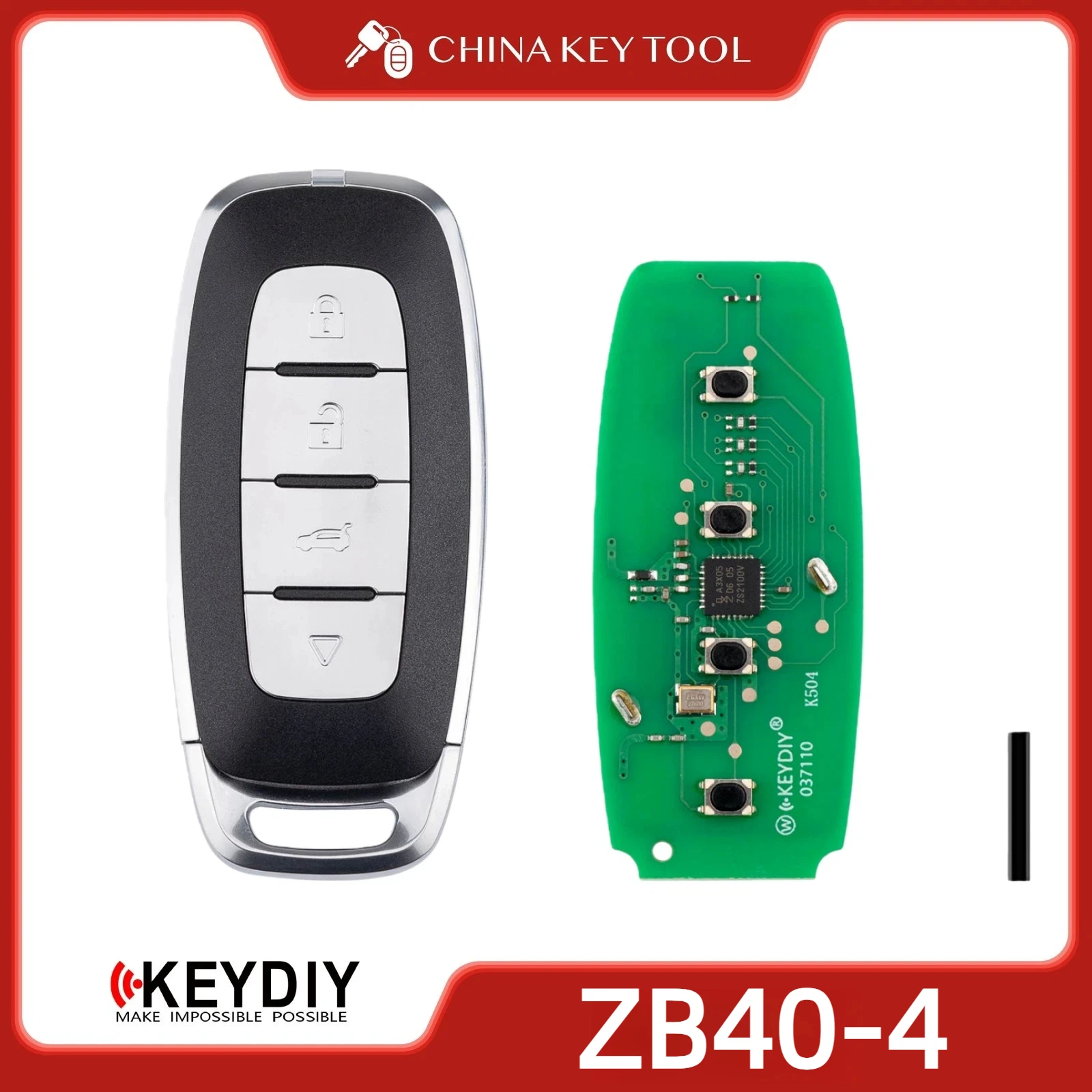 KEYDIY KD ZB40-4 Universal Smart Remote Key 4 Buttons Compatible with Chrysler Type