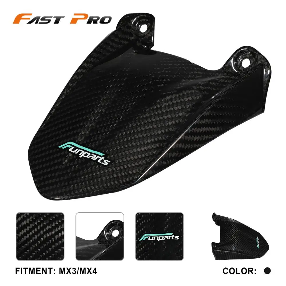 Funparts Rear Fender Mudguard Mud Guard Carbon Fiber Motorcycle Accessories For Talaria Sting MX3 MX4 Electric Vehicle Dirt Bike