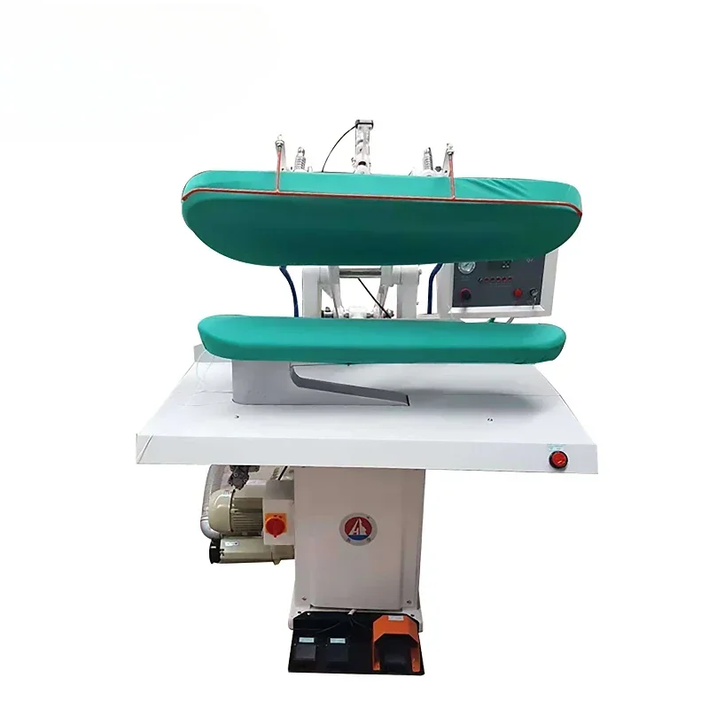 Supply Commercial Laundry equipment Green color Stainless steel Automatic press ironing table machine