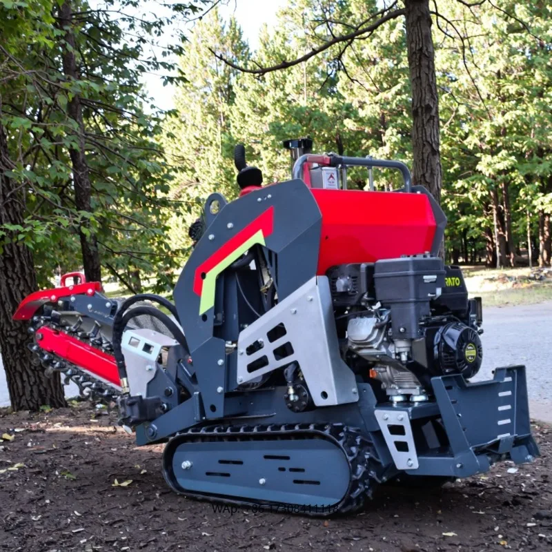 Crawler Agricultural Forestry Rotary Tillage and Digging Machine Tiny Trencher for Rough Road