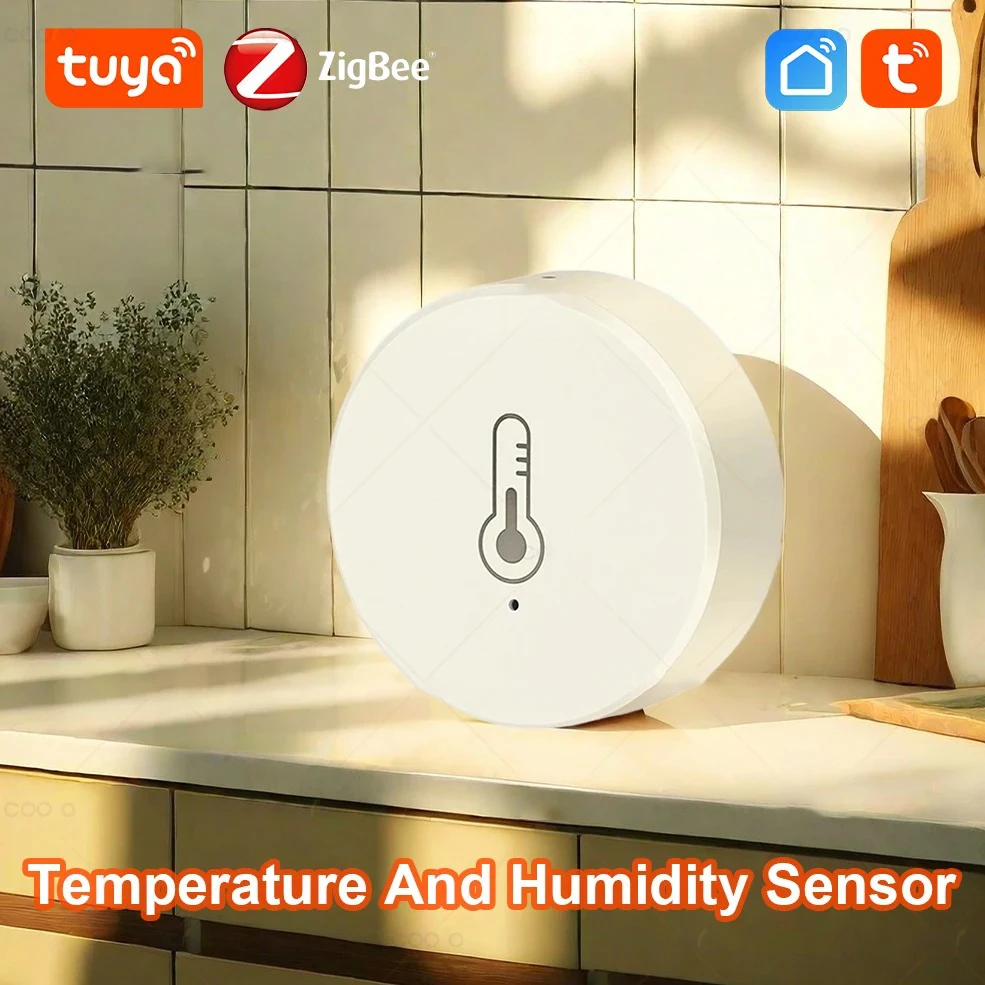 Tuya Zigbee Temperatur- und Feuchtigkeitssensor, intelligentes Heim-Hygrometer, funktioniert mit Smart Life, Alexa und Google Assistant