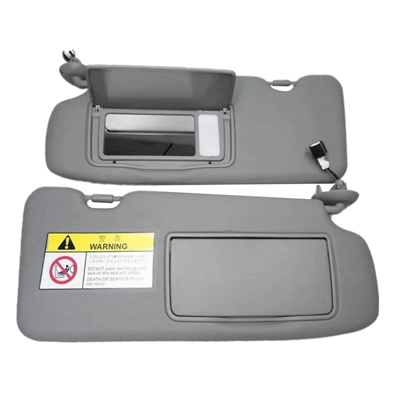 1Pair Grey Sun Visor Shade W/ Mirror Light 83280-TLY-H11ZB 83230-TLY-H11ZB for -V2017-2021 Car Sunshade