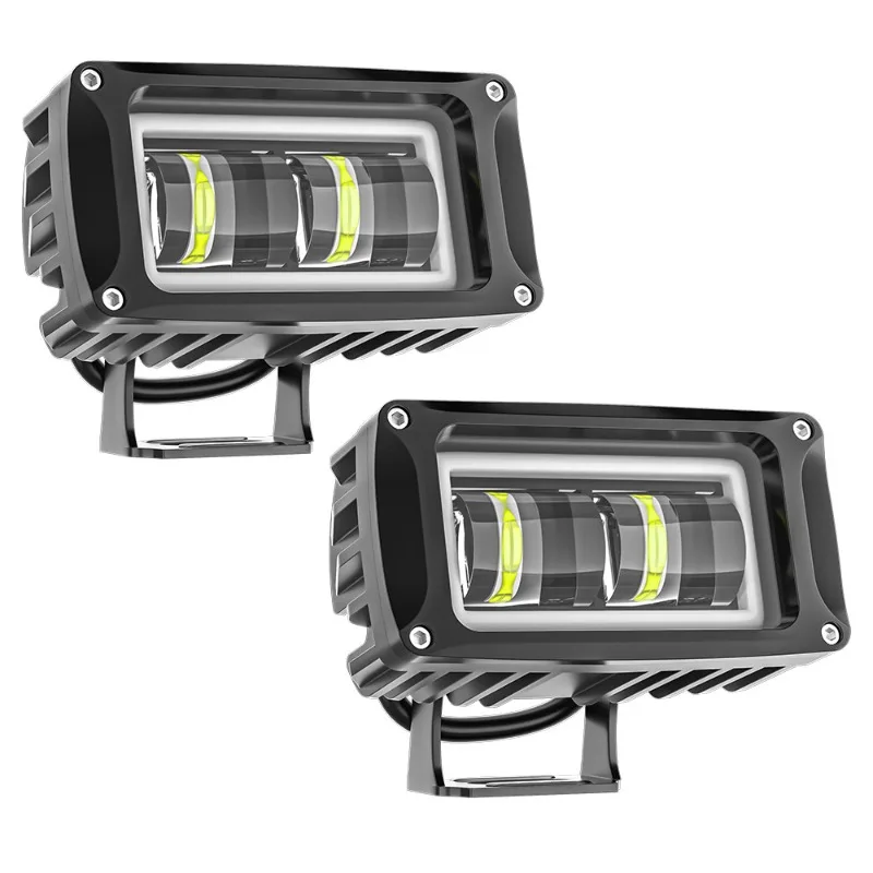 

2 шт. автомобильные противотуманные фары с ангельскими глазами, одна линия, 4 бусины, 40 Вт, дневные ходовые указатели поворота, бампер, фара 6500K