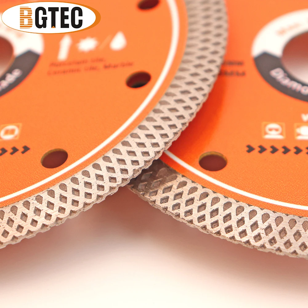 BGTEC 1 PC 4/4.5/5 "Superthin ตาข่ายตัดเพชรเซรามิคพอร์ซเลนหินอ่อนหินแกรนิตเครื่องตัดแผ่นใบเลื่อยเครื่องบดมุม