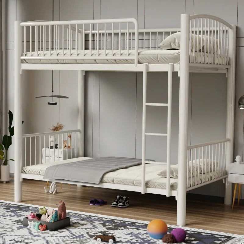 Duplex dual-purpose elevated bed wrought iron bunk bed adult new upper and lower iron frame bed dormitory iron
