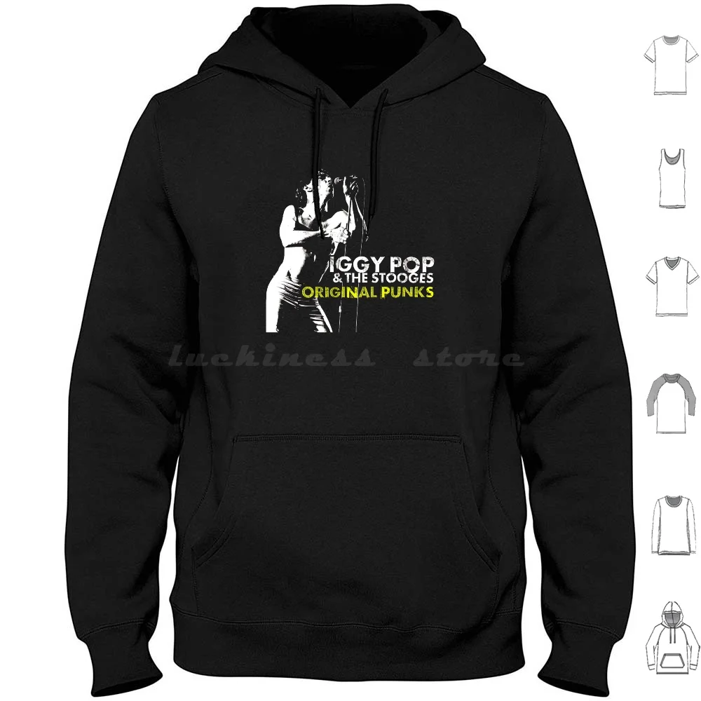 Himself Iggy Pop The Stooges Iggy Pop The The Stooges Punk Hoodies Long Sleeve Band Indie Iggy Pop The The Stooges Iggy