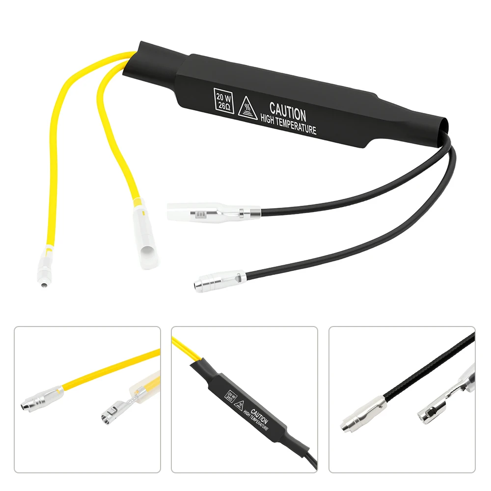 مؤشر تحميل المقاوم 12 فولت 20 واط حل خطأ الوامض 26 أوم LED بدوره أضواء الإشارة خطأ فك دراجة نارية المتعري #4