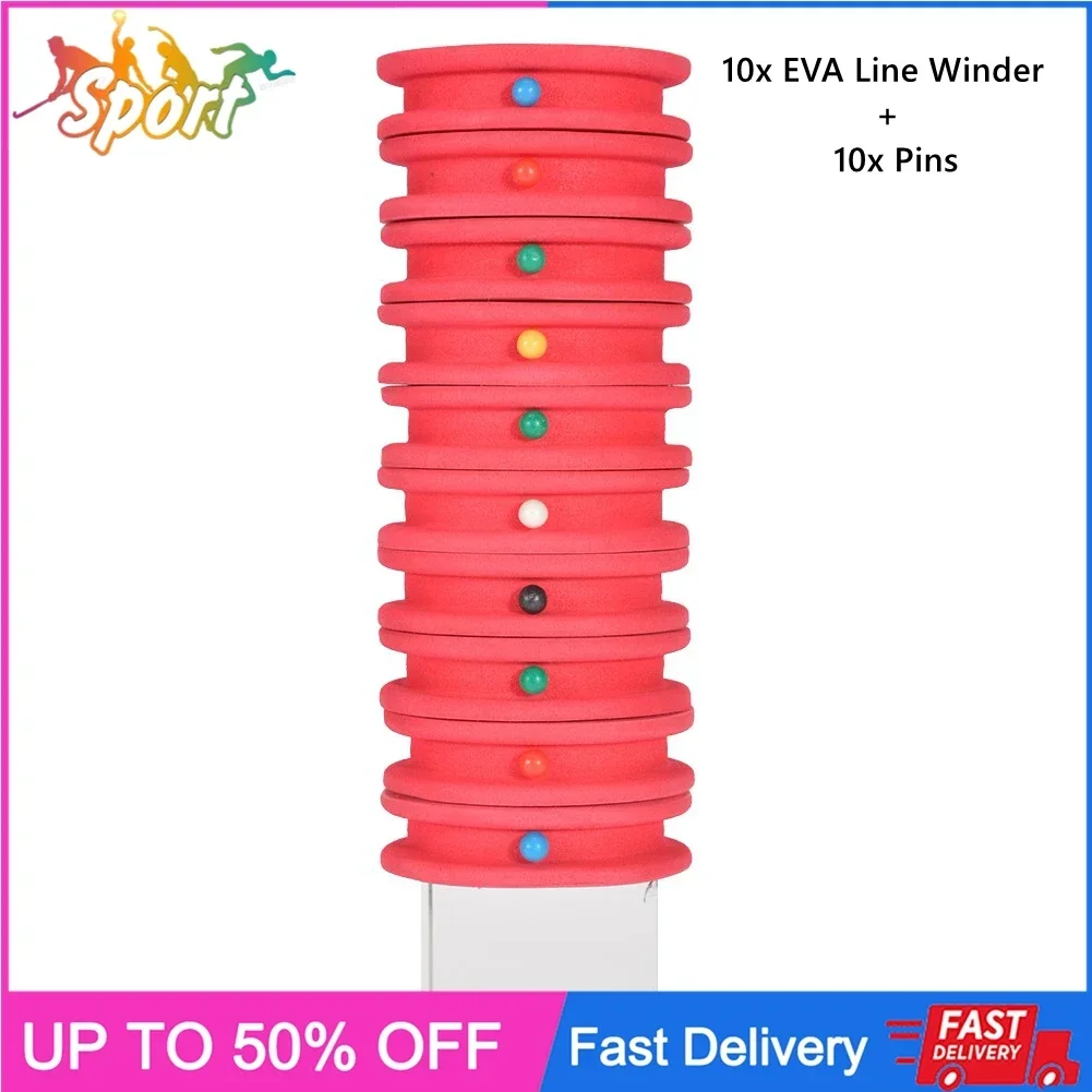 

10Pcs/Pack Fishing Rig Winders Line Leader Winder EVA Spooler Plate Hook Storage Foam Bobbin For Carp Fishing Accessories