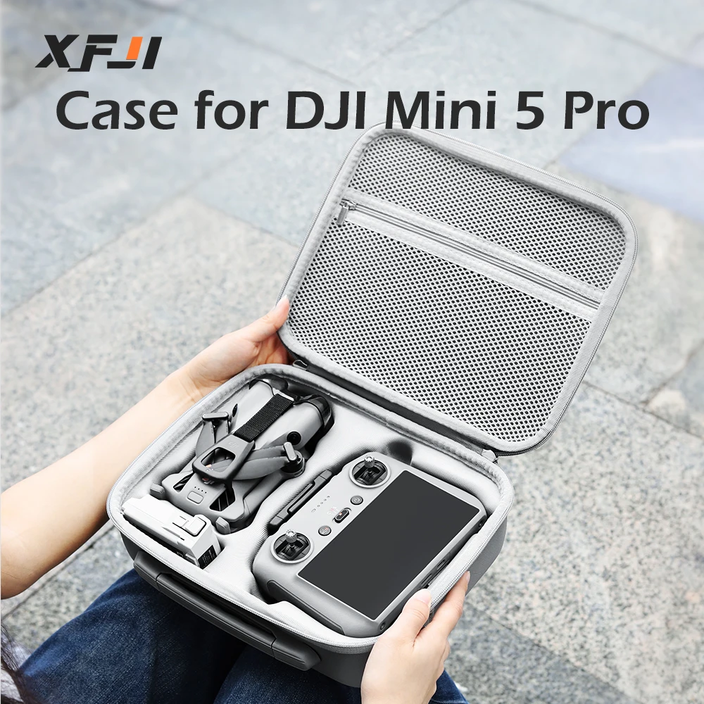 

XFJI Portable Carrying Case for DJI Mini 5 Pro Storage Box for DJI Mini 5 Pro Hard Shell Handbag Drone Accessories Shoulder Bag