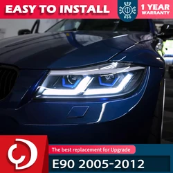 AKD Car Styling Head Lamp for BMW E90 2005-2012 320i 318i 323i 3 Series  LED Headlight DRL Hid Bi Xenon Auto Accessories