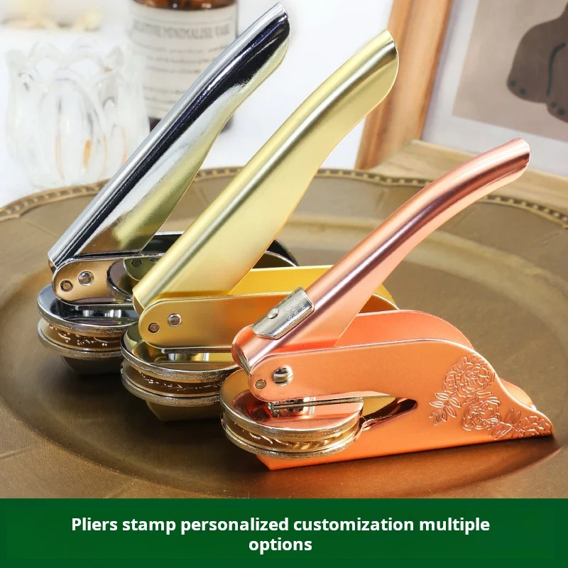Wedding embossed stamps custom pliers wedding invitation logo wax seal and gear sticker