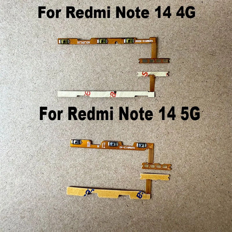 For Xiaomi Redmi Note 14 Pro + Plus Power Volume Button Flex Cable Side Key Switch ON OFF Control Button 4G 5G image 3