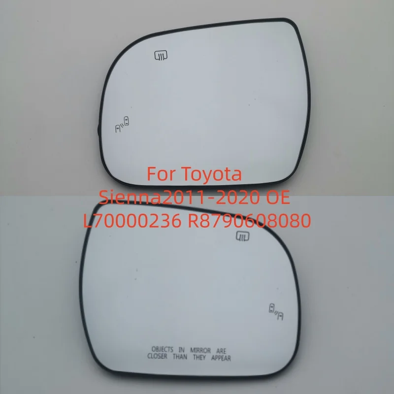 Heated Blind Spot Warning Side Rearview Mirror Glass Lens For Toyota Sienna2011‑2020 OE L70000236 R8790608080 Direct Replacement