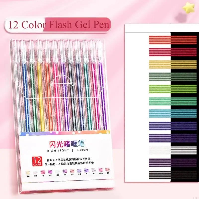 

Gel Pens for Adults Coloring Books, Multiple Colors 1mm Fine Point Gel Marker Pen Set for Drawing, Journaling, Craft K1KF
