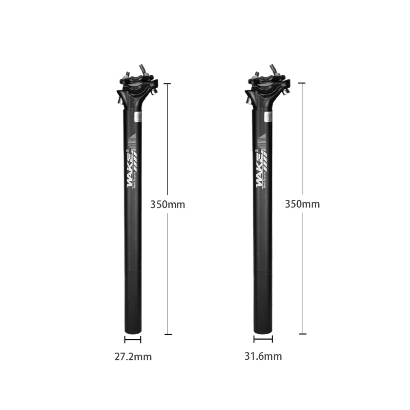 Wake Mountain Road Bike Bicycle Aluminum Alloy Black Seat Post 27.2/31.6mm Seat Tube Parts Accessories for MTB BMX Cycling