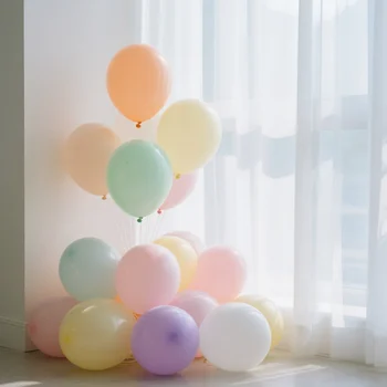 50個5/10/12吋馬卡龍乳膠氣球,粉彩糖果色氣球,適用於婚禮、生日派對、新年、嬰兒派對等場合,可充氣水裝飾。 10 best sales 粉彩生日裝飾 - №7