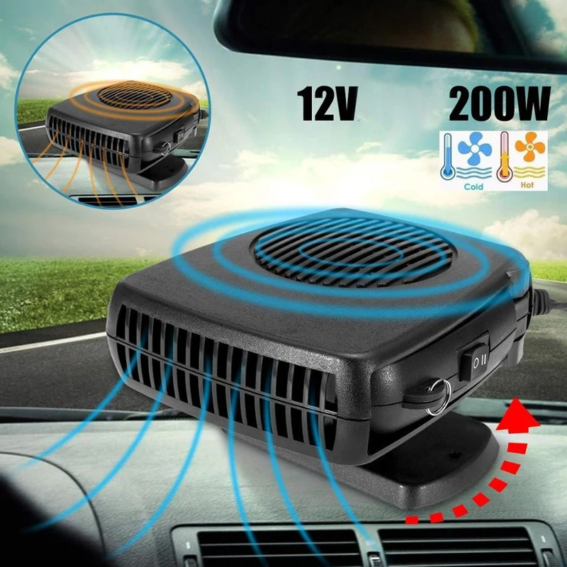 Mini Portable Electric Fireplace Car Air Heater with Remote Control Ventilation & App-Control for Outdoor & Household Use