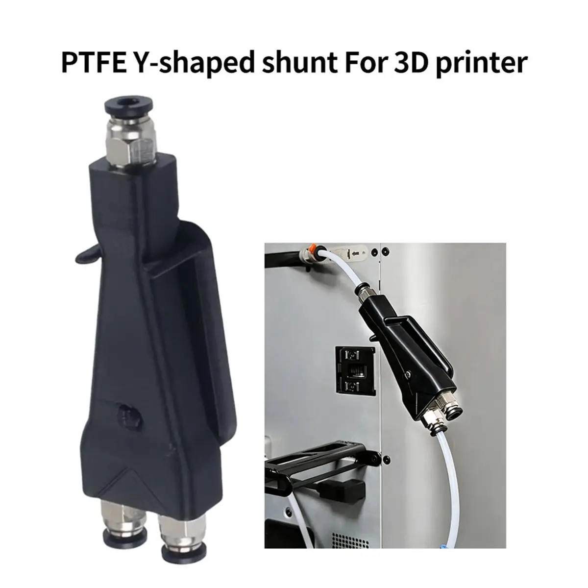 PTFE Y-Shaped Shunt for 3D Printer Anti-Jam Filament Splitter Prevents Tangling, External Spool Transfer Guide