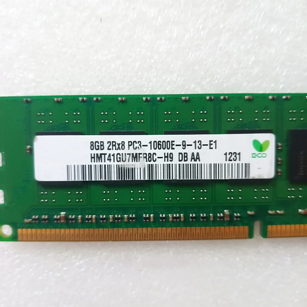 For SK Hynix RAM 8GB 8G 2RX8 DDR3 1333 PC3-10600E HMT41GU7MFR8C-H9 ECC UDIMM Memory