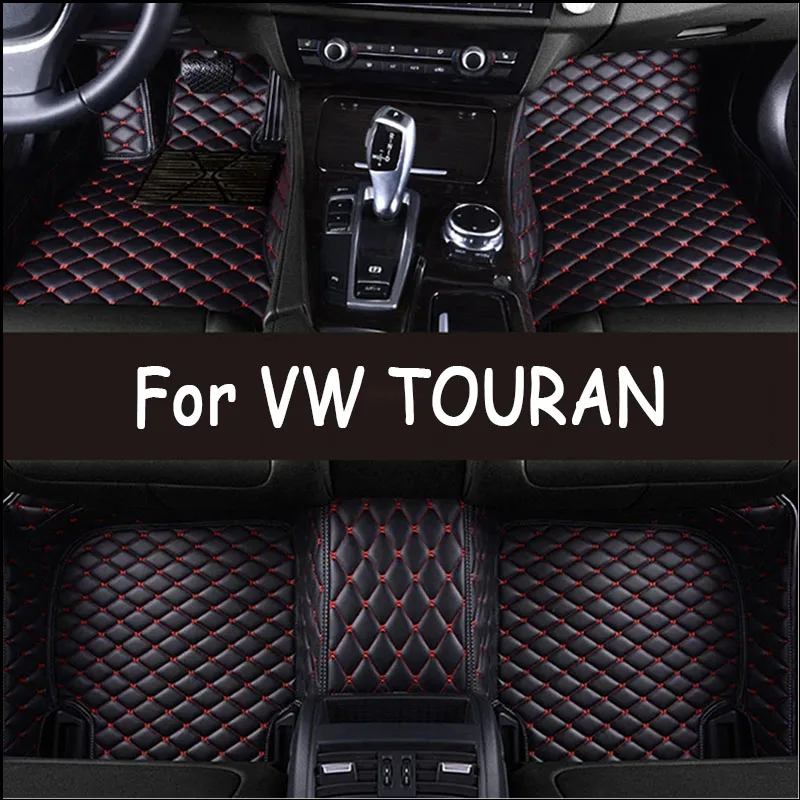 Car Floor Mats For Volkswagen TOURAN 5-seat 2006-2015 2014 2013 2012 2011 Custom Auto Foot Pads Automobile Carpet Cover interior