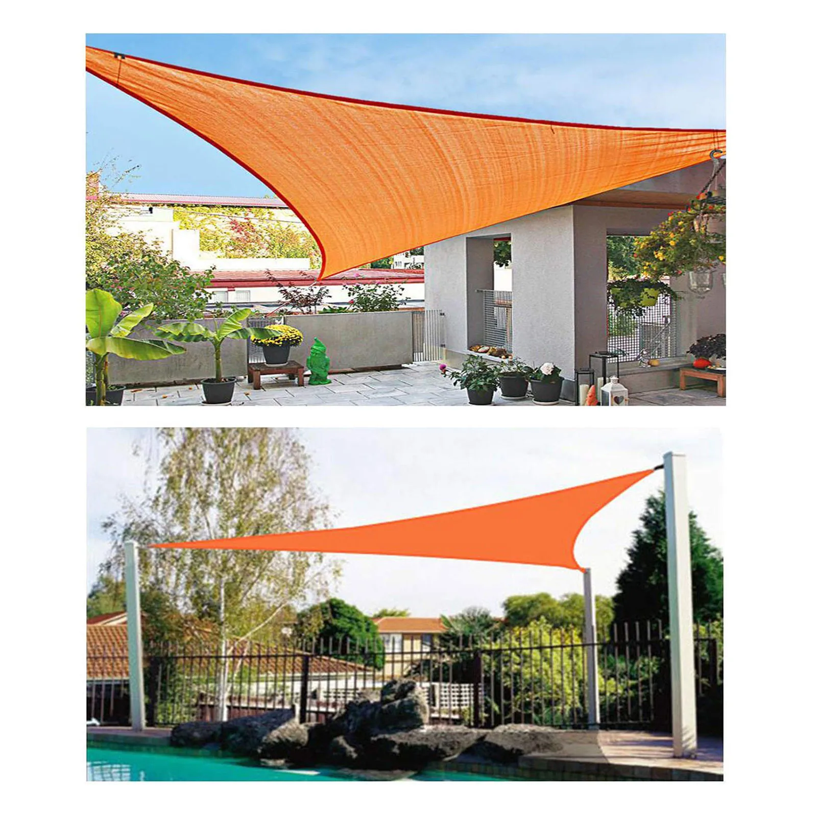 

Outdoor Garden Sunshade Net Waterproof UV Protection Triangle Sun Shade Sail Canopy Camping Canopy Pool Shade Sail Awning Cloth