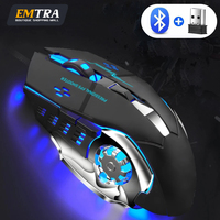 Rechargeable Wireless Mouse Gaming Computer Silent Bluetooth Mouse 2.4G USB Mechanical Backlight PC Gamer Mouse For Computer