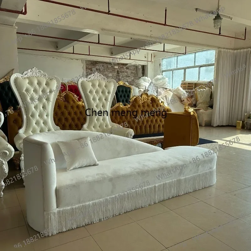 NQ52 Special-shaped casual fringed fabric sofa for bedroom living room Modern and simple velvet sofa home Furniture