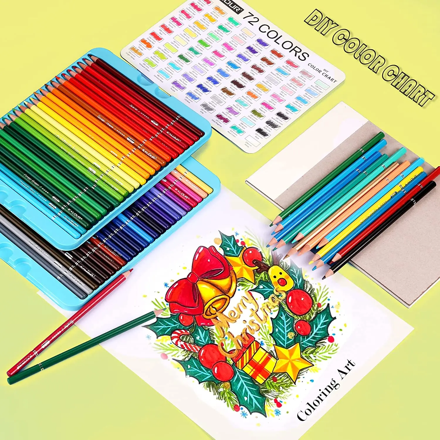 Crayons de Couleurs Professionnels avec Noyau Souple pour Artistes, Fournitures de Coloriage avec Document Vibrant pour Dessin, Esquisse, Ombrage