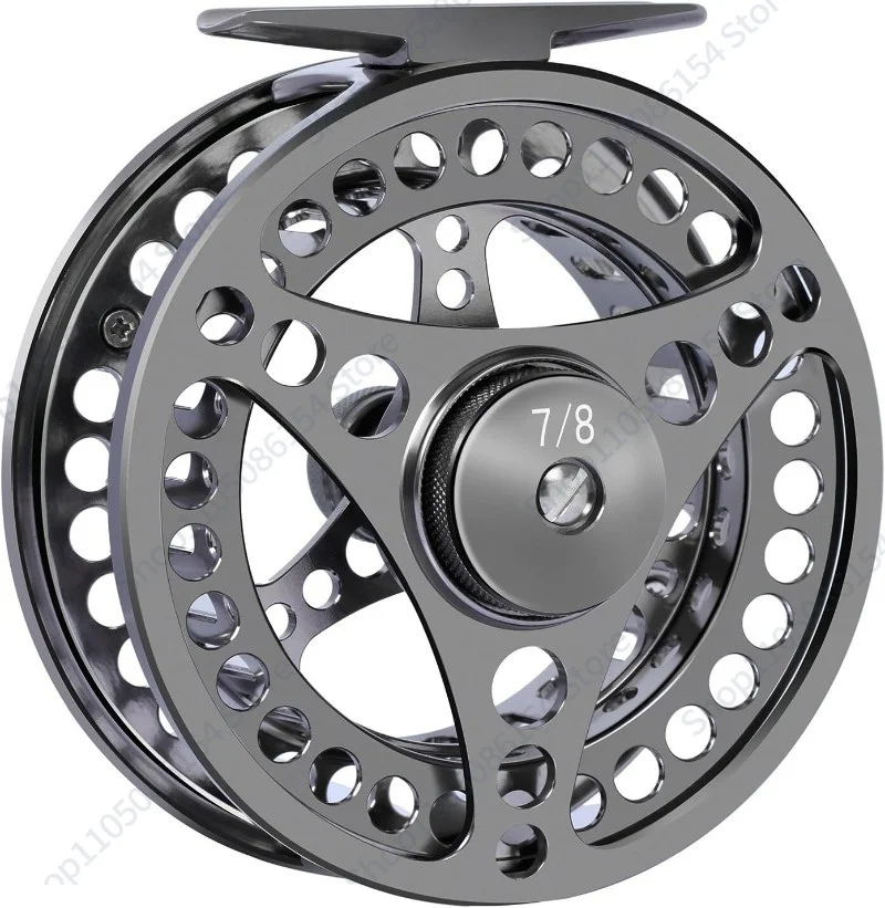Aluminum alloy fly fishing wheel large-capacity spool, bearing imported silky drag, freshwater sea fishing fly wheel