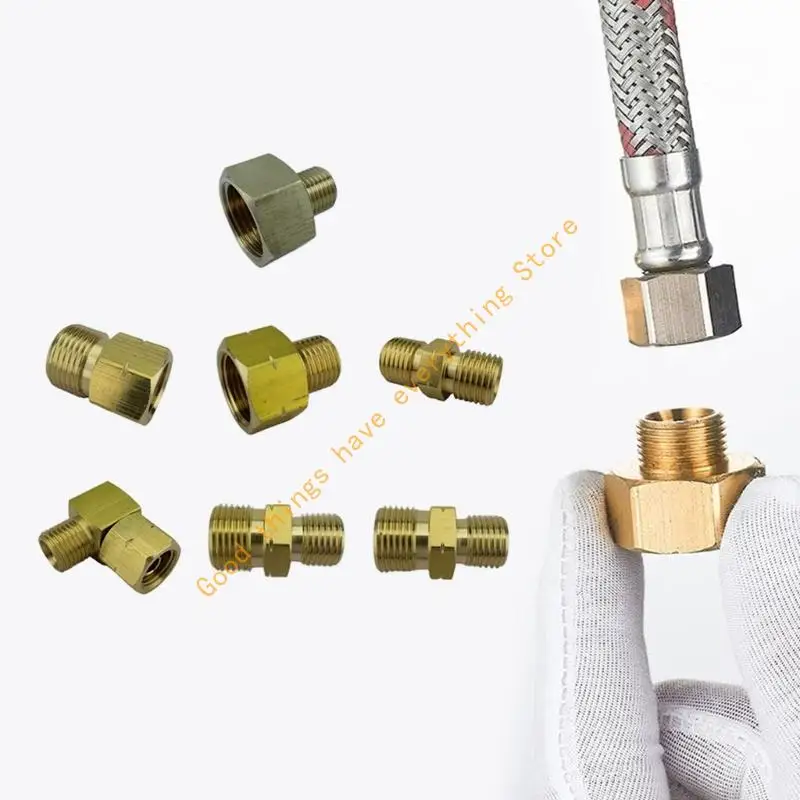 55KF Multipurpose Copper Gas Fittings 3/8Inch Inner Thread to 1/4Inch Outer Thread Left Hand for Propane Appliances