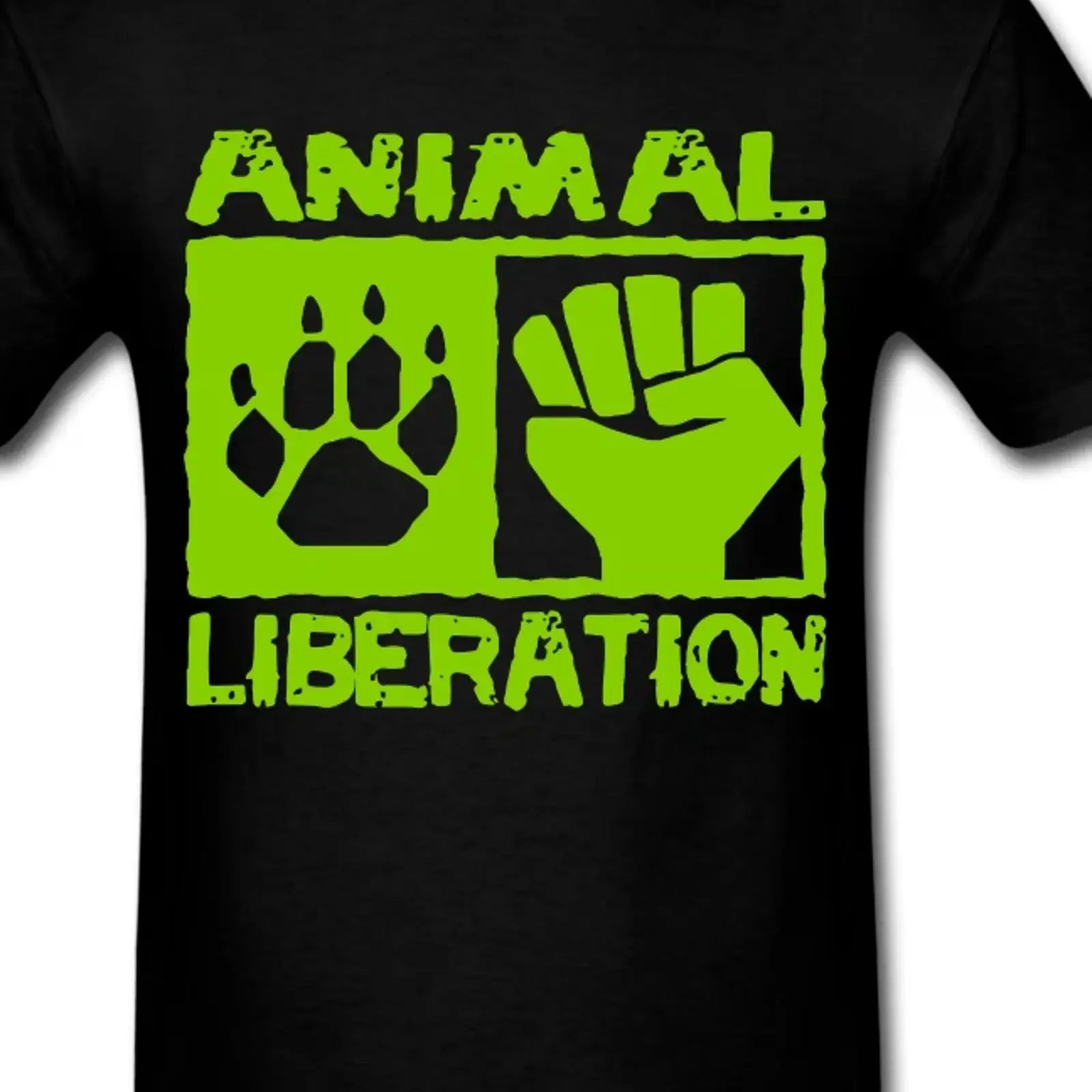 Animal Liberation T Shirt Vegan Protest Rights Movement vintage Washed Stylish Stretched graphic Soft Breathable Slightly
