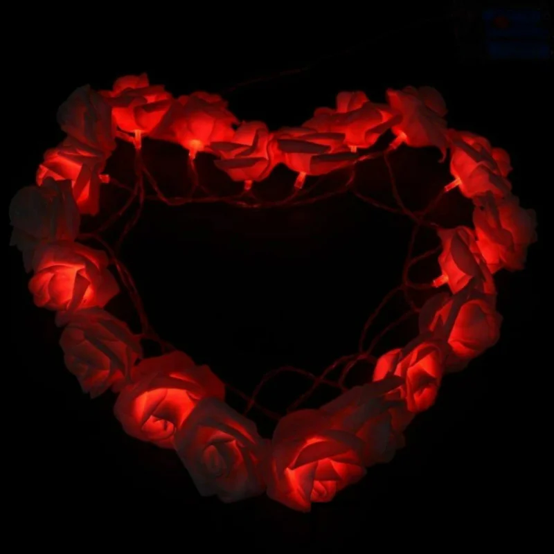 LED String Lights Romantic Valentine's Day Tanabata Confession Proposal Creative Roses Maiden Room Decoration Color Lamps