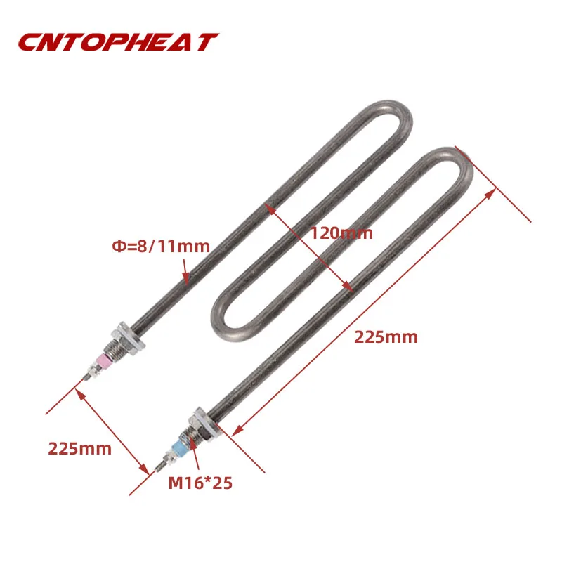 220v/380v Seamless Titanium Heater W Shape Electric Heating Element Anti-corrosion 2KW/3KW/4KW