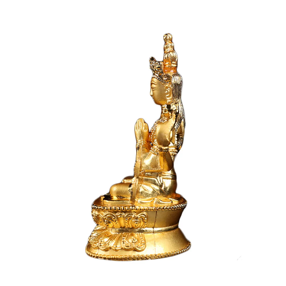 

Yin Statue Alloy Desktop Decor Golden Buddha Ornament For Home Decor Religious Buddhism Theme Craft