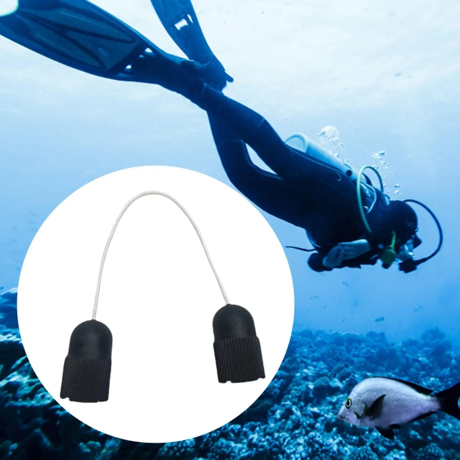 Nylon Fiberglass Wishbone Rope Stopper Ball Connector V Shape Braided Cord Underwater Spearfishing Accessory Attachment