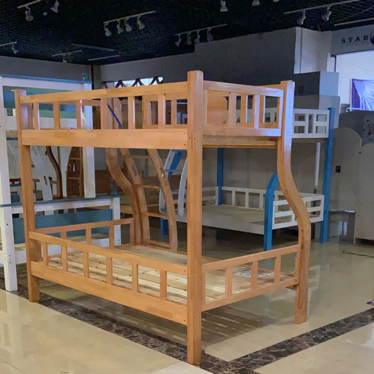 #Modern Design Solid Wood School Bunk Bed Competitive Price Bedroom Furniture for Girls and Boys