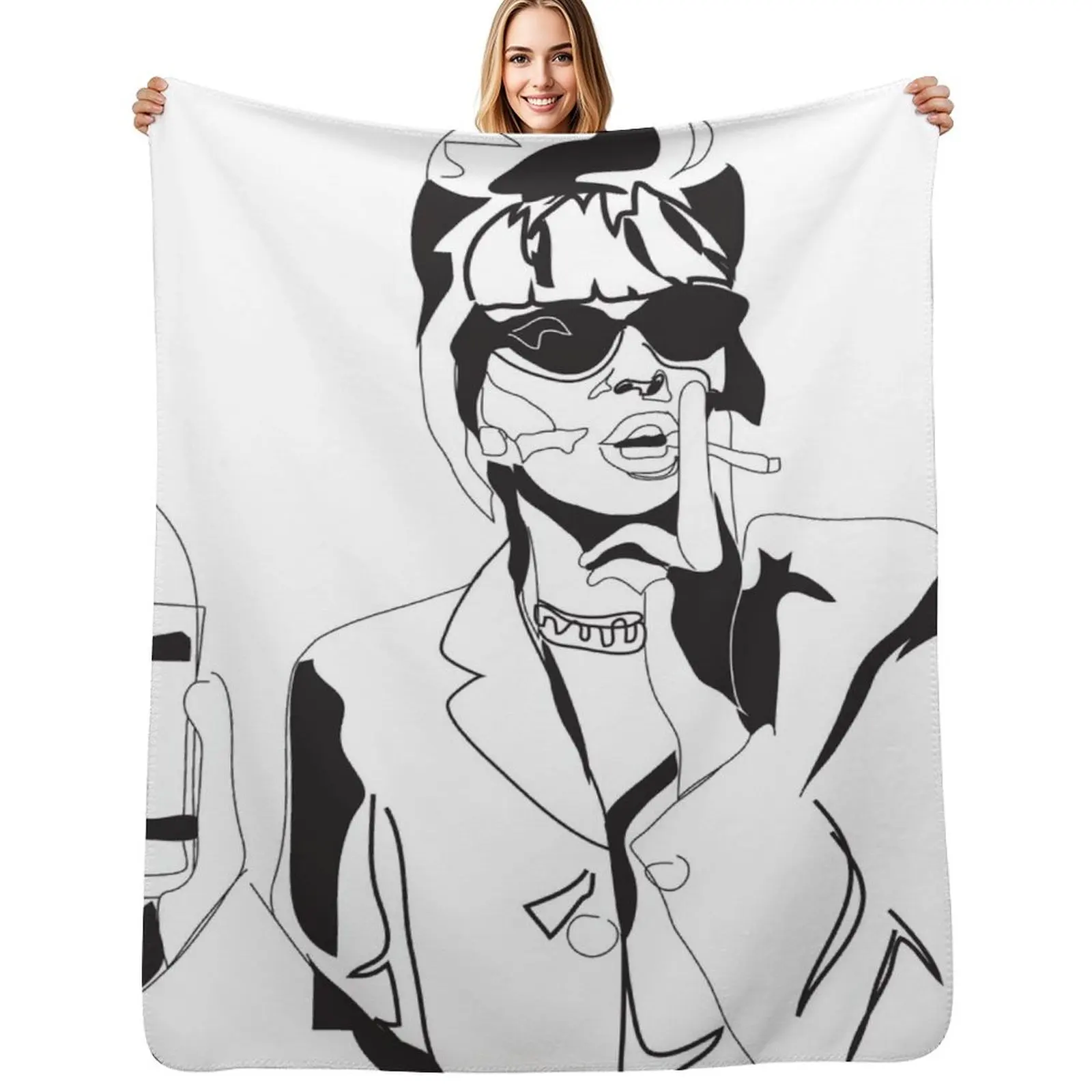 Patsy Stone Throw Blanket Easy Care Comfortable Blanket for Couch