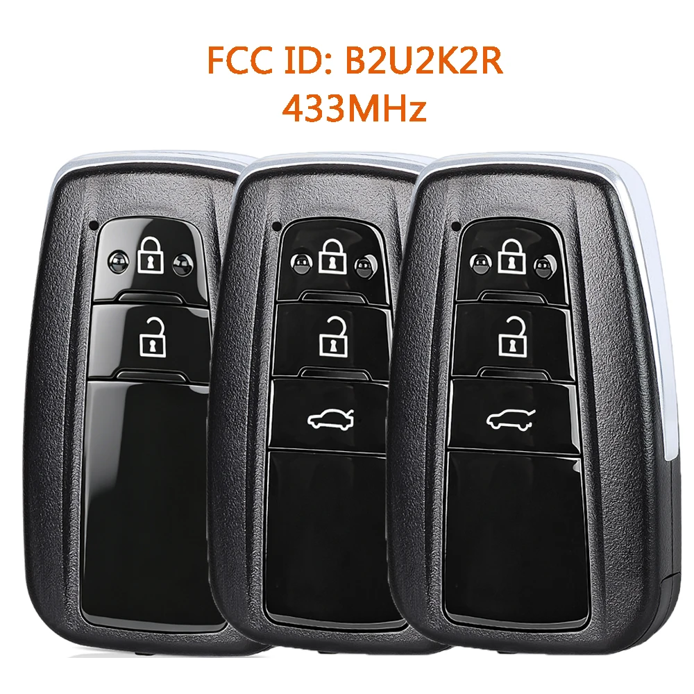 KEYECU B2U2K2R Board#0010 Smart Remote Key Fob for Toyota Corolla 2019 2020 2021 2022 433MHz 8990H-02040 8990H-02050