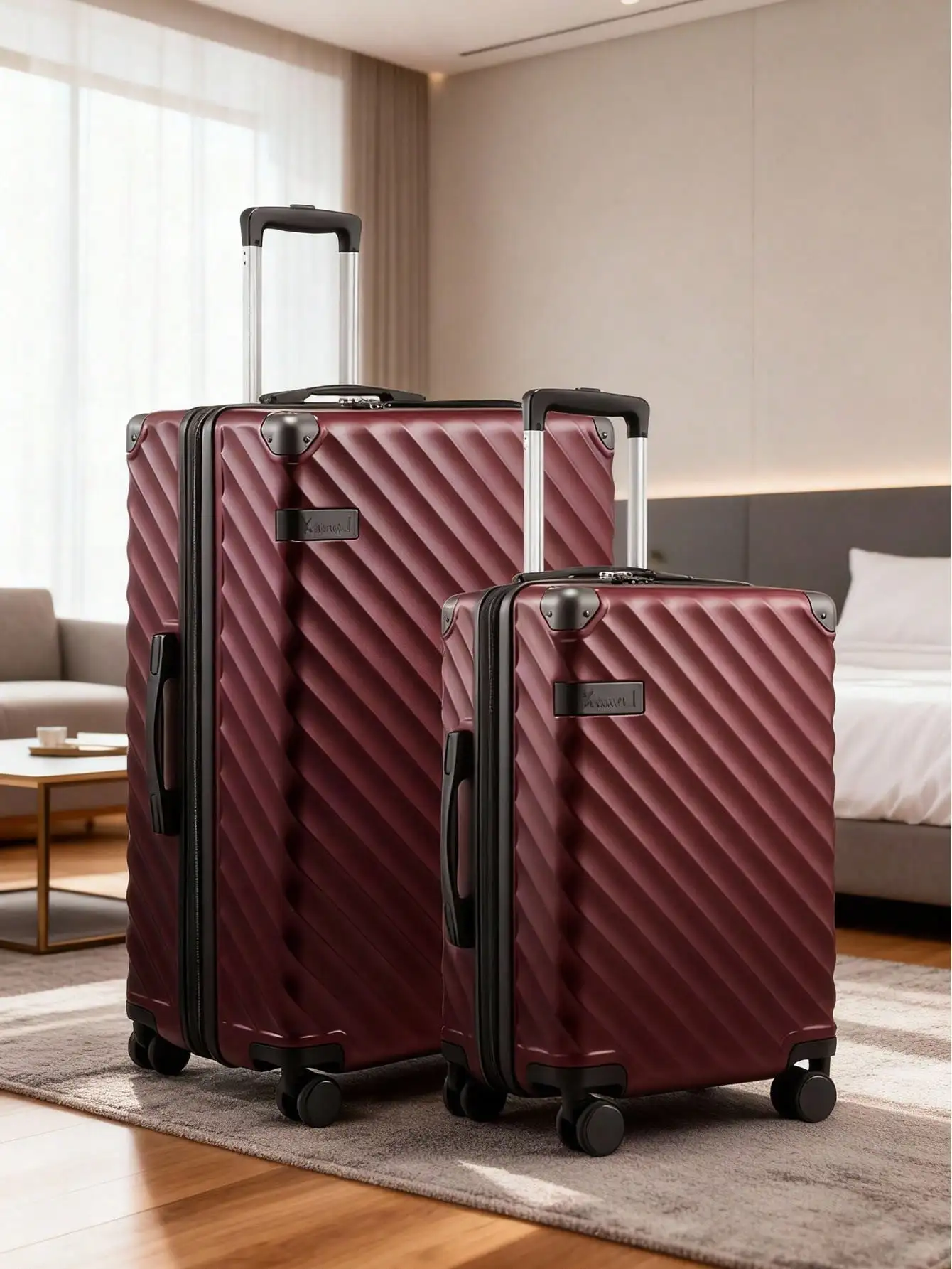1pcs New 20/28 Inch Luggage With Spinner Wheels, Polycarbonate Expandable Hard Shell Suitcase