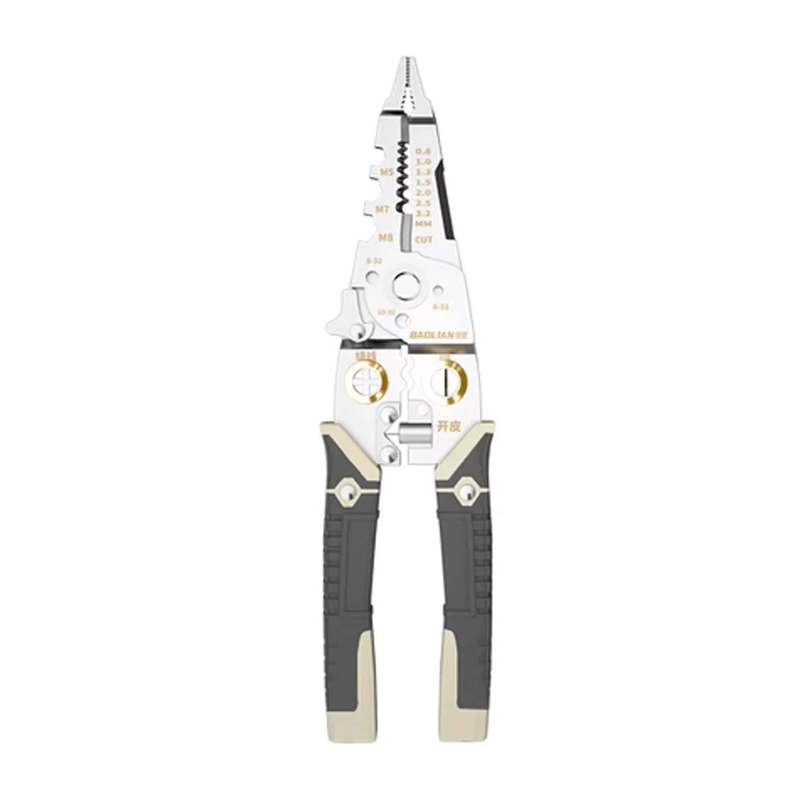 

21-in-1 Multifunctional Wire Stripping Pliers, 0.8-3.2mm Electrician Special Wiring Terminals Cable Crimping Pliers