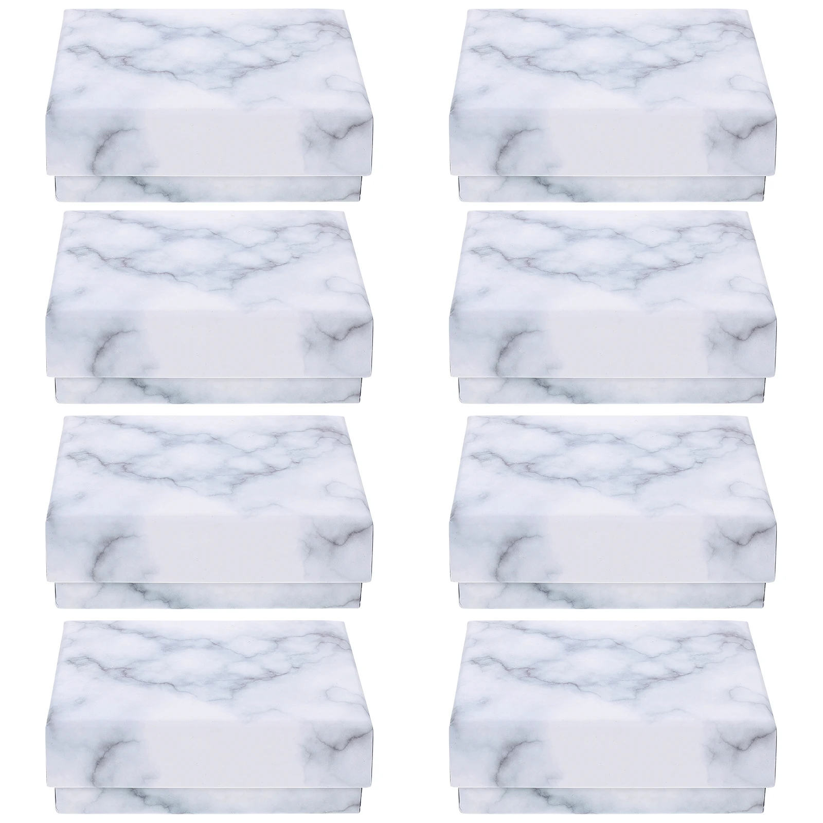 

8 Pcs Jewelry Storage Box Storage Boxes Durable Paper Elegant Marble Pattern Compact Watch Organizers Display Case