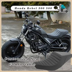 Customized Retro Motorcycle Flat Double Seat Cushion for Honda Rebel 300 500 Hump cushion