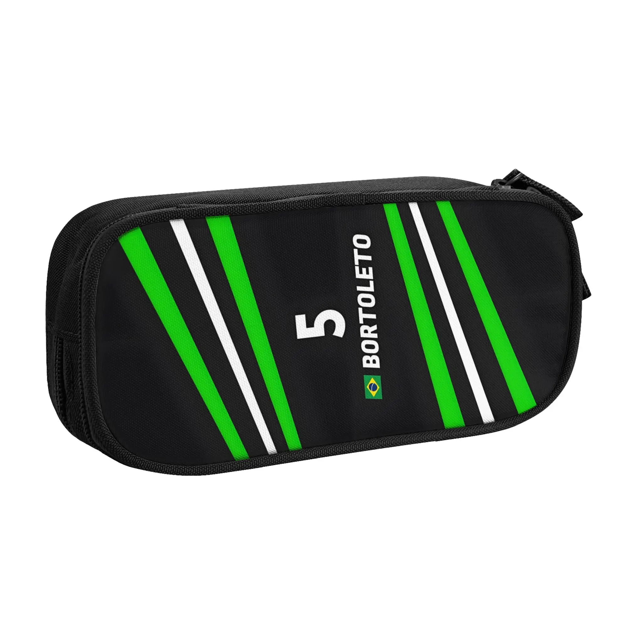 5 G-Gabriel B-Bortoleto Cute Pencil Cases Boys Girls Large Capacity Brazilian Racing Driver  Pencil Bag Students Stationery