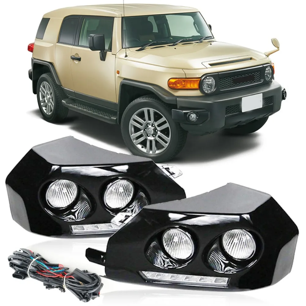 

Противотуманные фары (черные) с ДХО для Toyota FJ Cruiser 2007-2014 годов