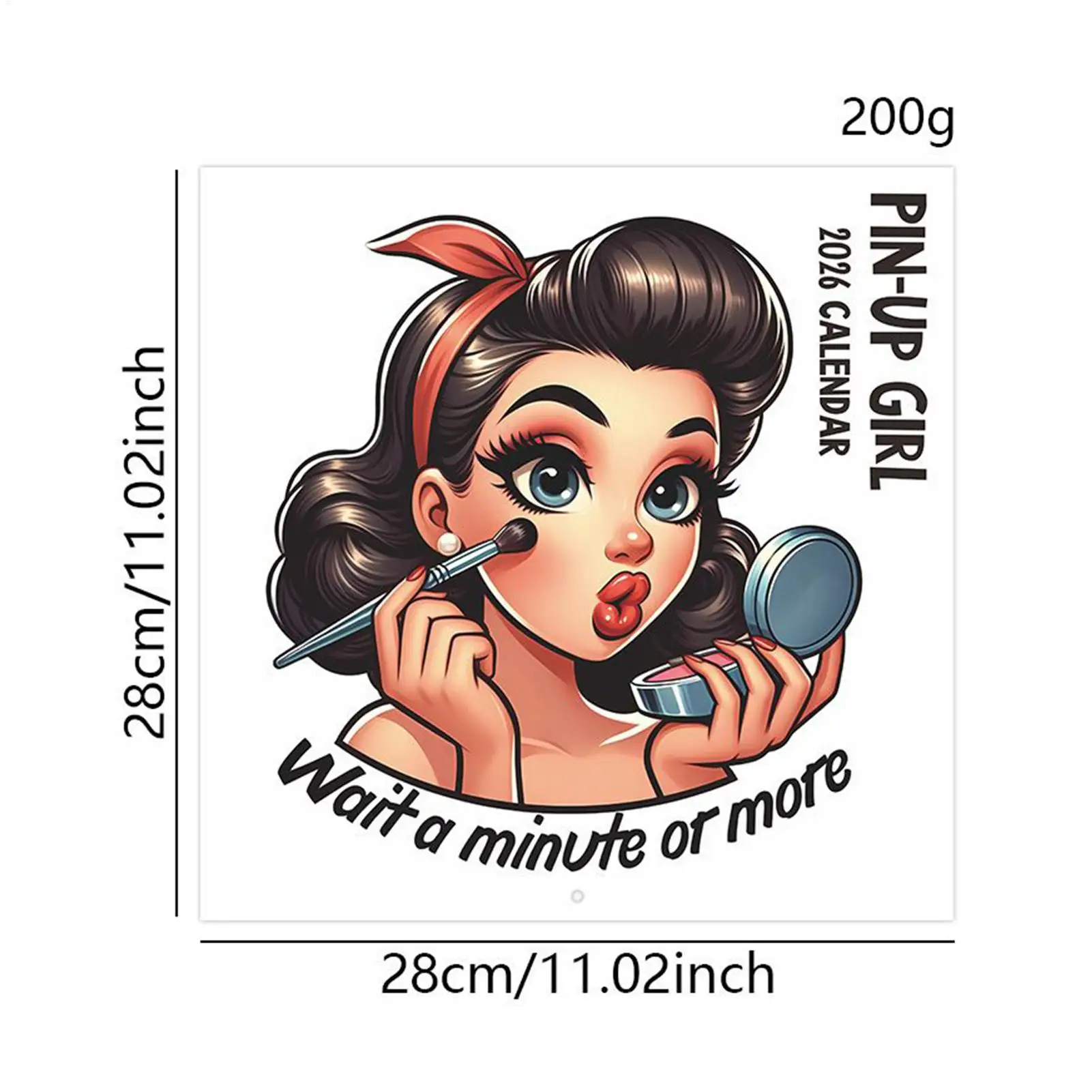 벽용 달력 냉소적 벽 달력 2026 노트북 장식 장식품을위한 Hangable Retro Planner Home Men Bedroom Workplace