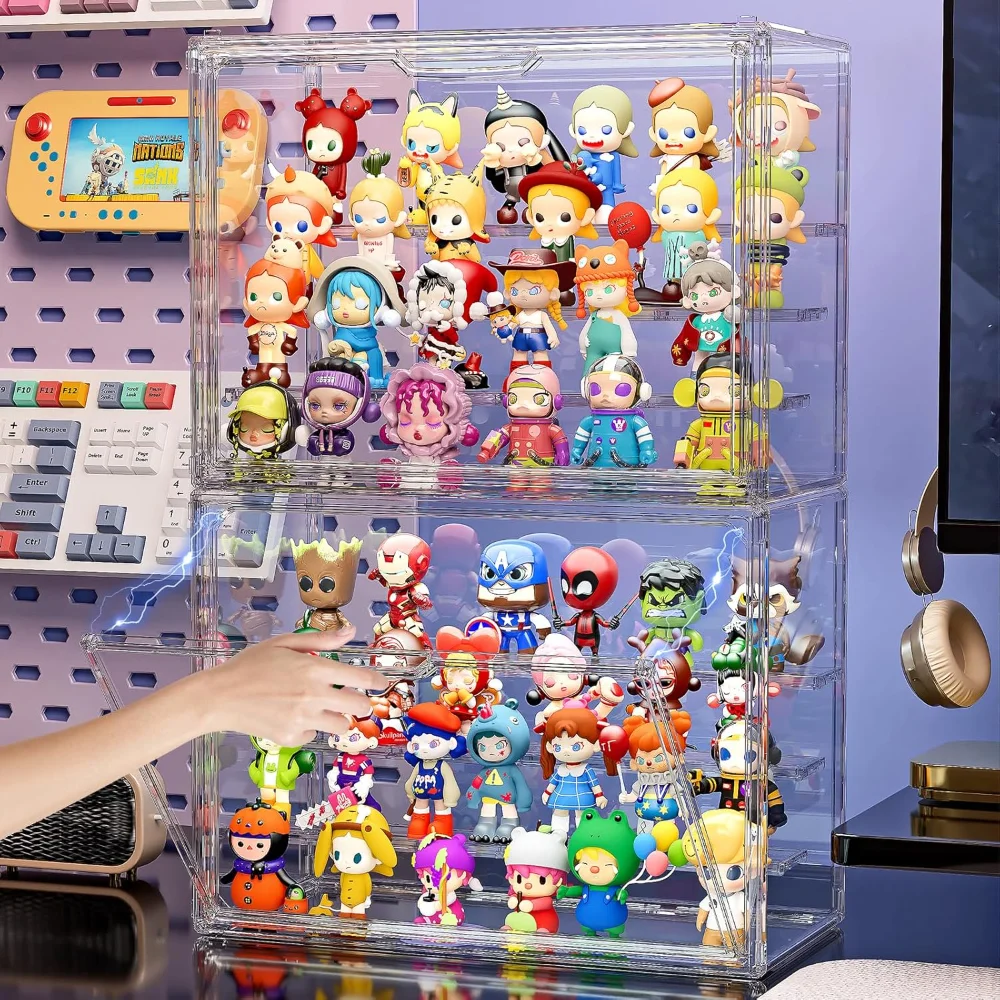 

Blind Box Storage Display Box Transparent Doll Display Organizer Case For Figure Figurine Showcase Wall Mounted Collectibles Box