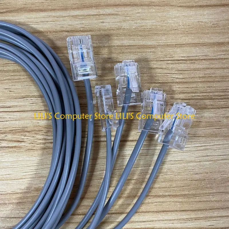 A52B (5 pacchetto) 1M 110 Test per clip alligatore testa RJ11 RJ45 Modulo VOCUTA Cavo test per il patch Pannello