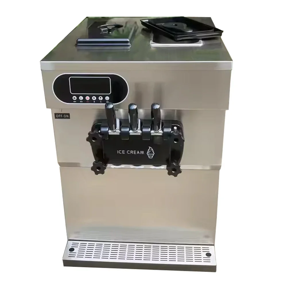 

【Factory】XEOLEO Professional Commercial 25L/H Large Output Ice Cream Machine Maker Automatic 3 Flavor Soft Serve Ice Cream Machi
